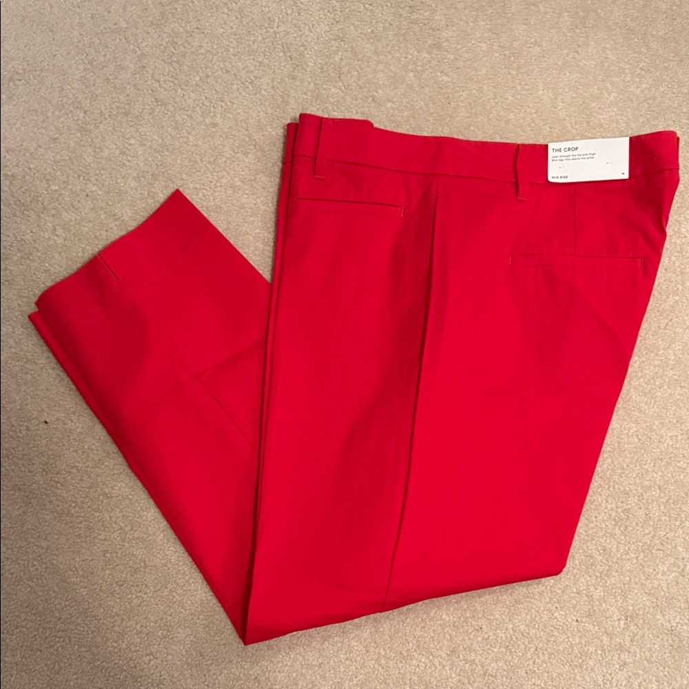 Ann Taylor Red Straight Leg Pants